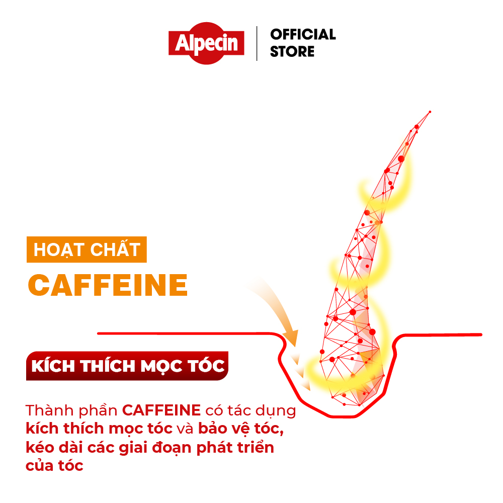 Dưỡng chất ngăn rụng tóc kích thích mọc tóc Caffeine Alpecin Liquid 75ml - Mini size