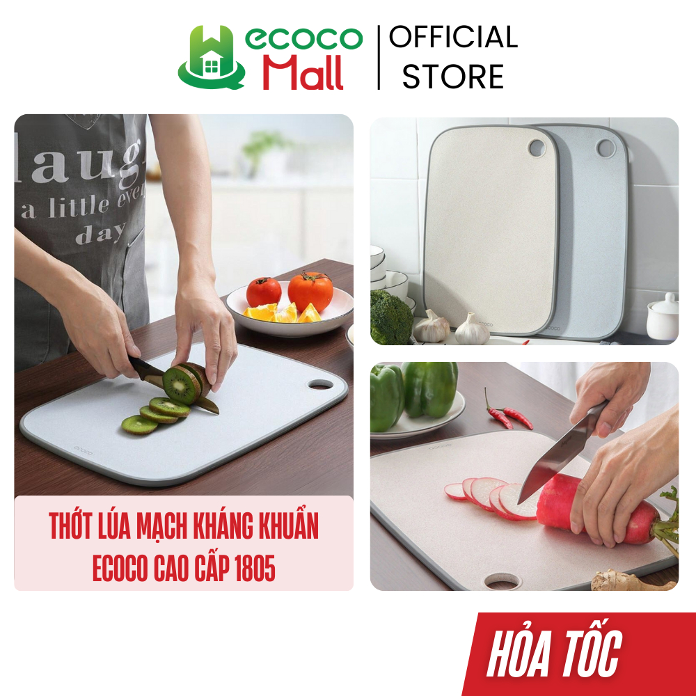 Thớt lúa mạch kháng khuẩn ECOCO cao cấp 1805 QH's