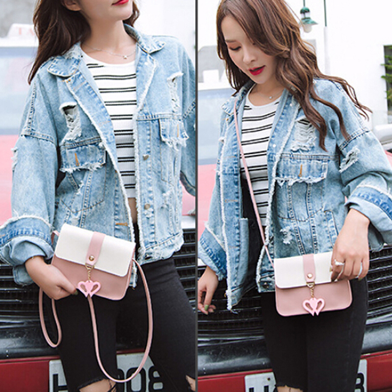 Korean Fashion Women's Cute Heart Sling Bag.