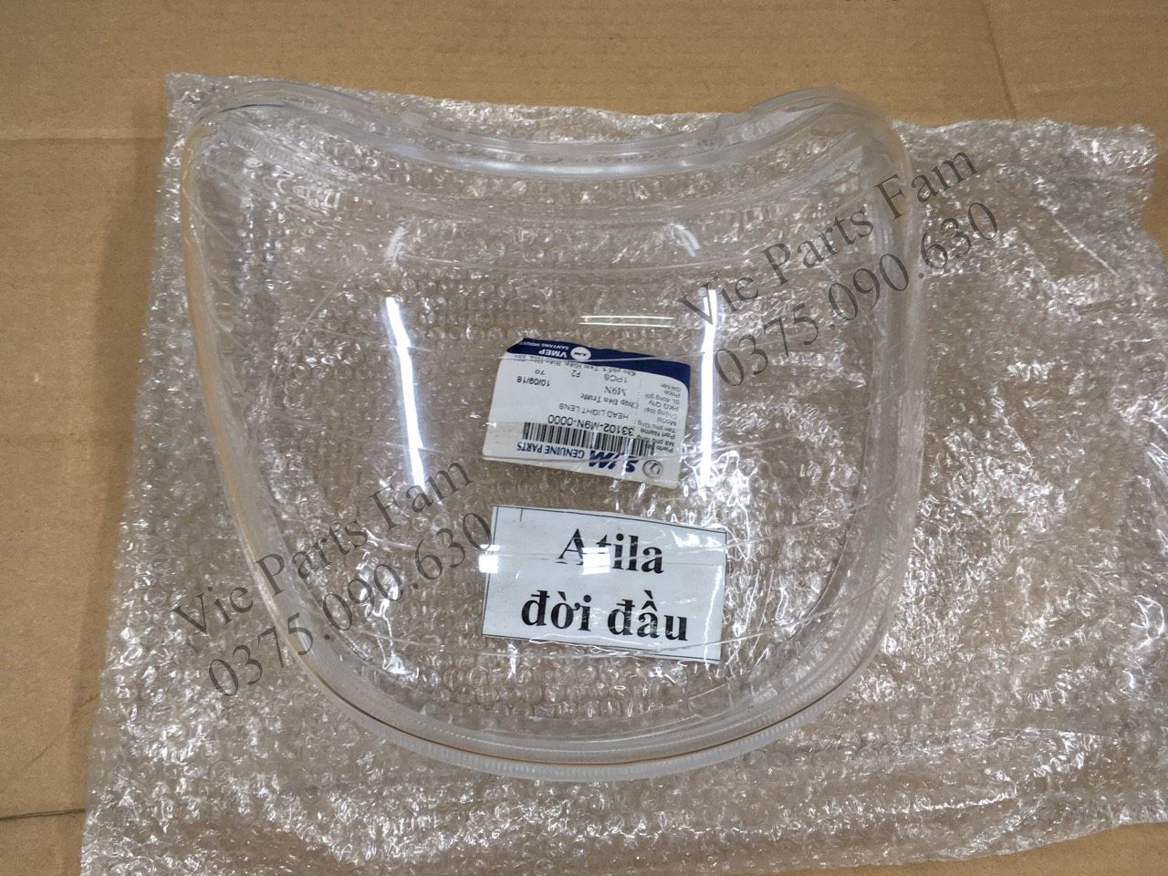 Mica/ mặt kính đèn pha xe attila đời đầu, attila chân bấm dùng chung, hàng din sym mới 100%