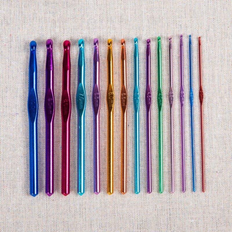Polocat 8pcs 2/2.5/3/3.5mm Aluminum Oxide Knitting Needles Crochet Needles Set For Knitting Sweater Yarn Knitting Hook Tools