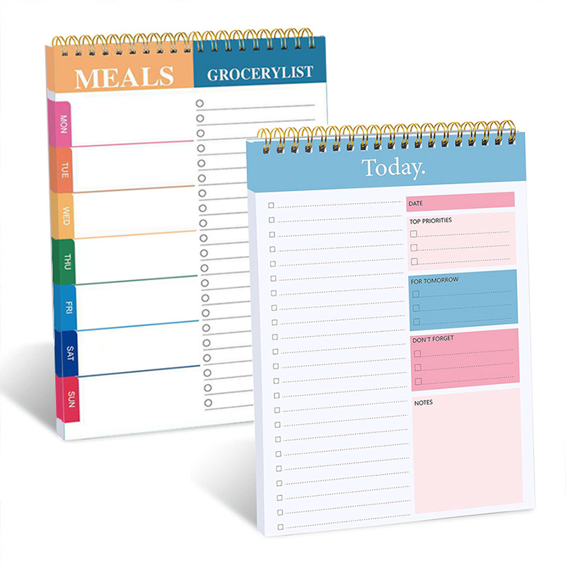 【Free-delivery】 To Do List Notepad Undated Daily Planner Notebook Stationery Teacher Gift Diary Campus Agenda Office Supplies 50 Sheets GENGLI