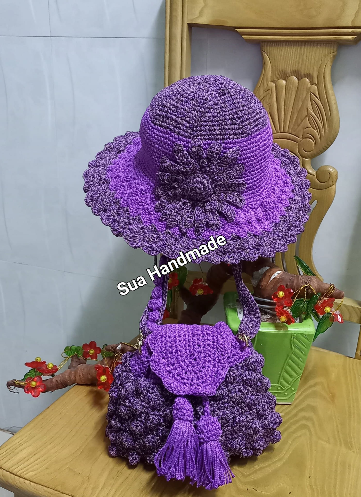 Nón Nón handmade chất liệu sợi dệt Việt Nam (Không bao gồm túi)