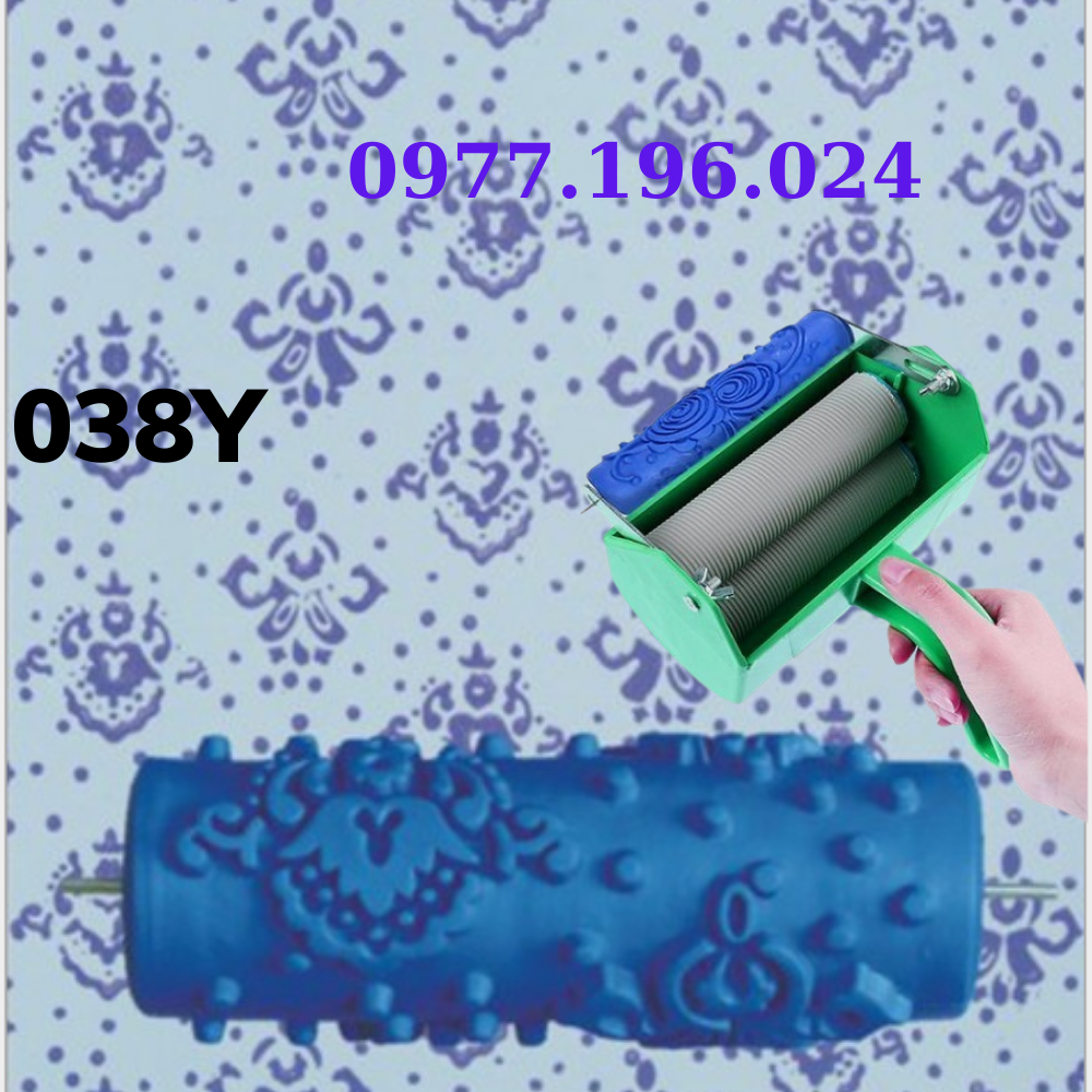 Bộ cọ lăn sơn hoa văn ( gồm khay lăn và con lăn )