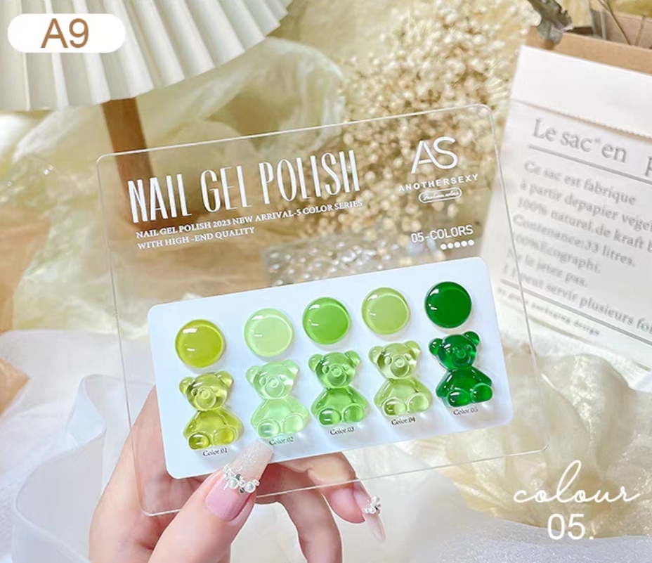 Set sơn as 5 màu a9 chai xanh cao cấp - sinailmi