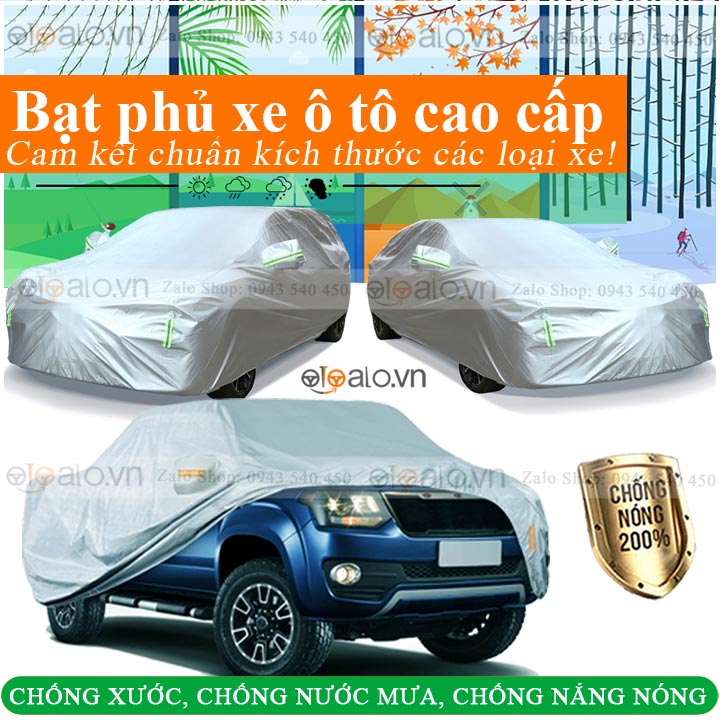 Bạt phủ xe ô tô bán tải vải dù chống nắng mưa 3 lớp CAO CẤP - OTOALO
