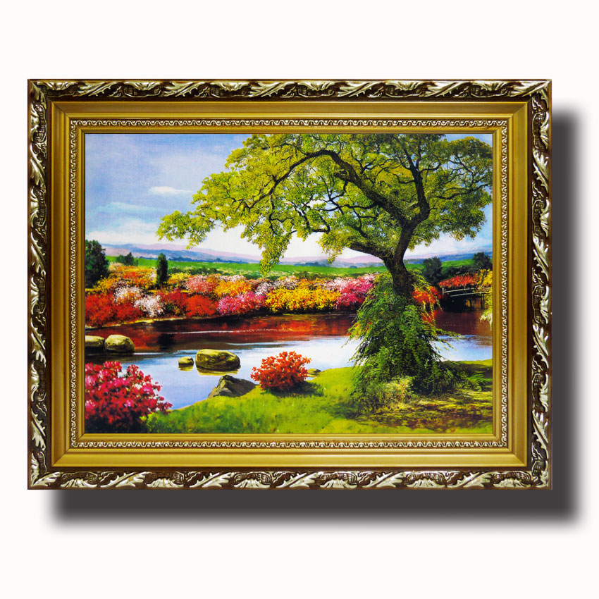 Tranh phong thủy - dòng sông êm đềm 02 - tranh minh hiền