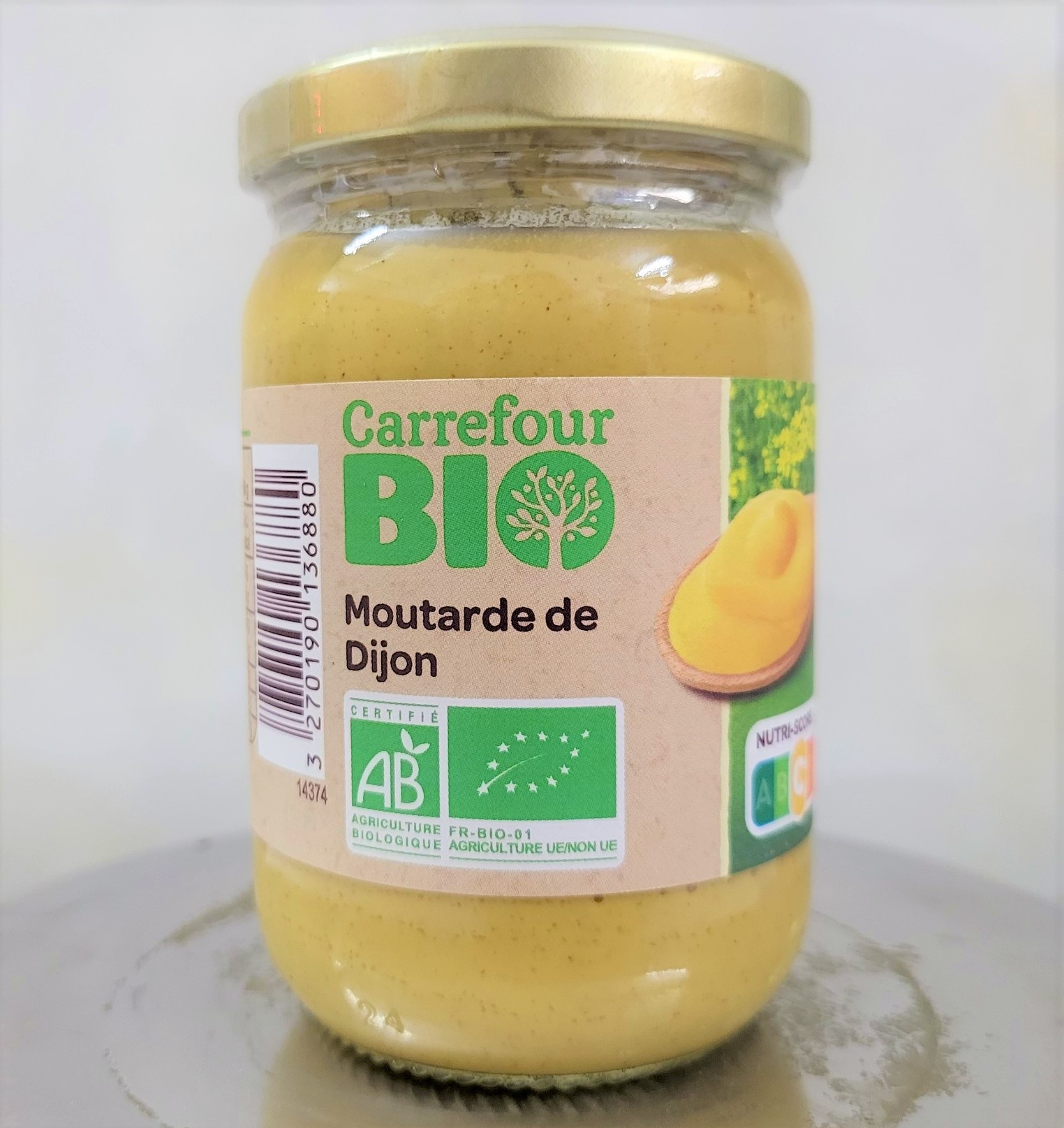[Lọ 200g] [Organic] MÙ TẠT DIJON HỮU CƠ [France] CARREFOUR BIO Dijon Mustard