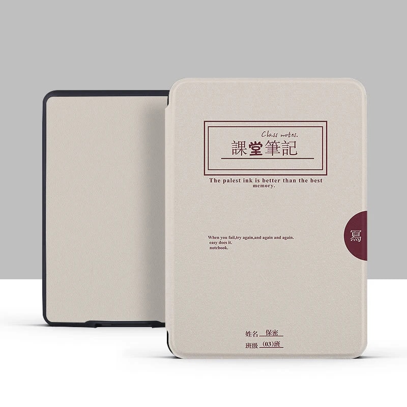 Leather case book cover for kindle paperwhite 5 4 3 2 1 11th 10th 6.8 funda para capa elegant e-reader ebook auto wake sleep