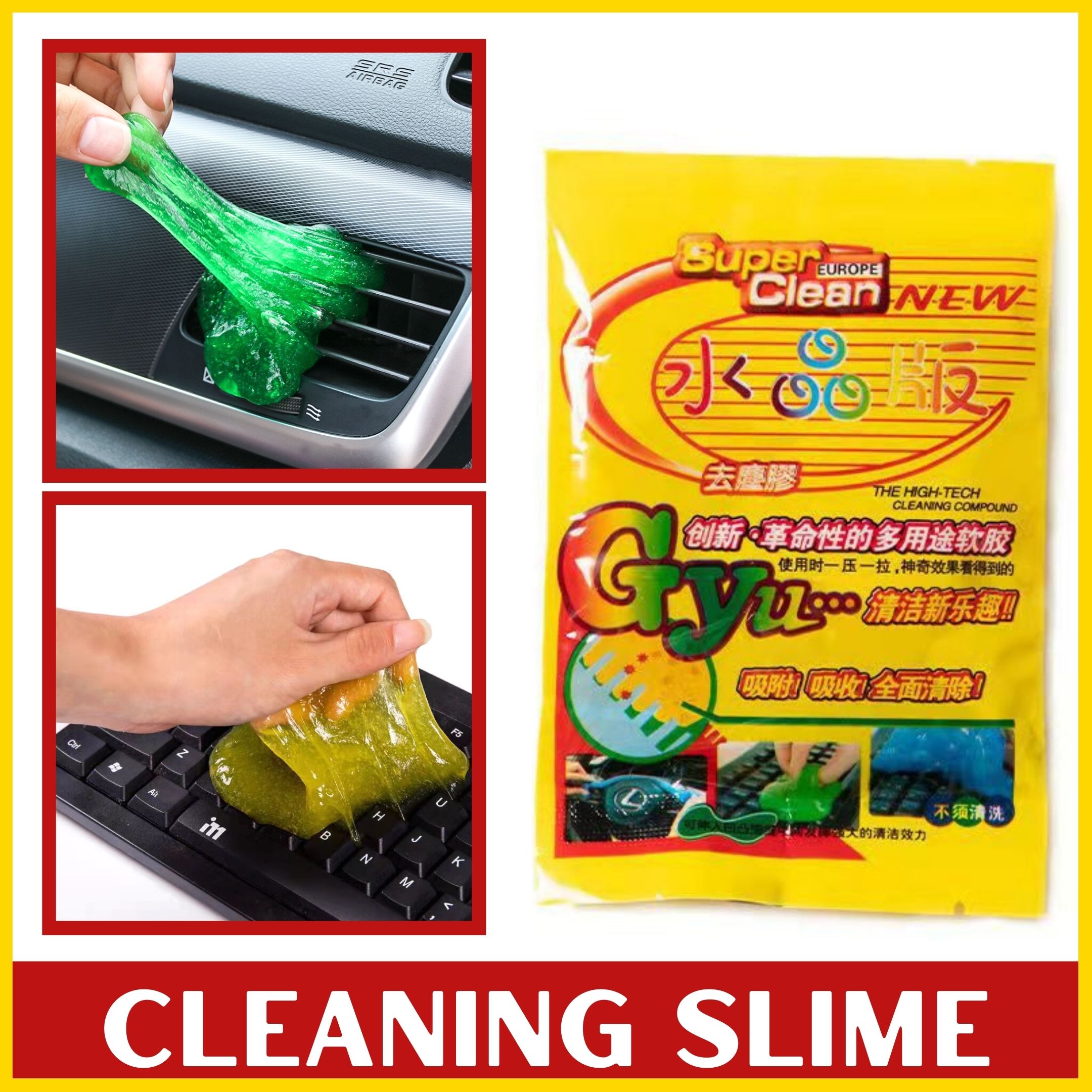 Car Cleaning Glue Slime Cup Holders Sticky Jelly Gel Compound Dust