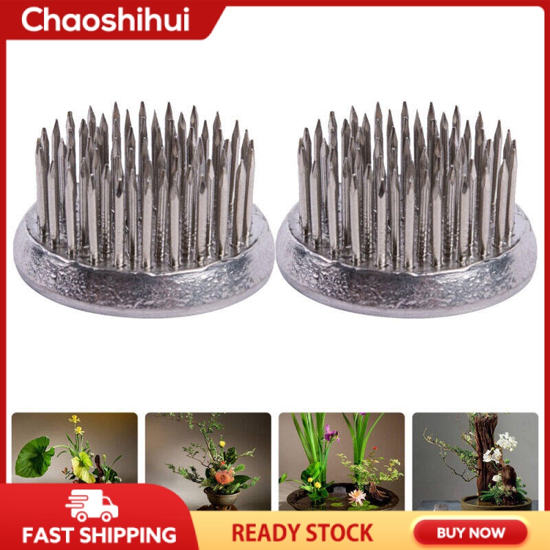 Chaoshihui 2 Pcs Accessories Taiwan Flower Arrangements Frog Vase Stainless  Steel Arranging Holder Metal Floral Pin Vintage Clear Flowers Self Made