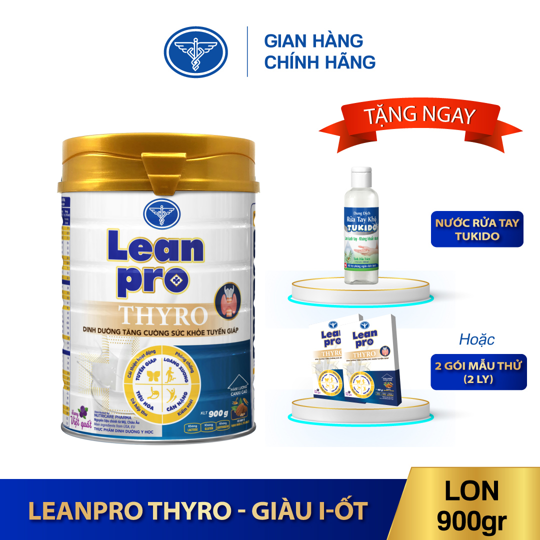 01 lon Leanpro Thyro 900g- Dinh dưỡng cho người bệnh tuyến giáp