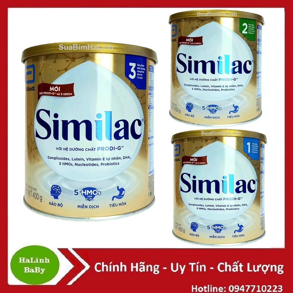 Sữa similac iq plus hmo 1,2,3 400g
