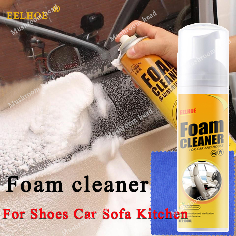 EELHOE【100ML +TOWEL】white leather cleaner spray sofa foam car interior