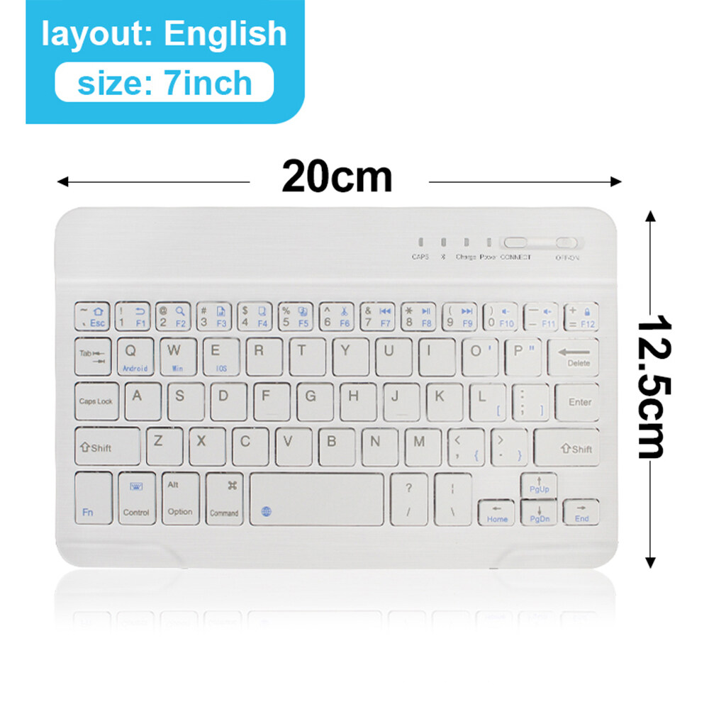 Kebidumei Wireless Keyboard Bluetooth Keyboard Rechargeable Tablet Keyboard For Phone Support Android Windows