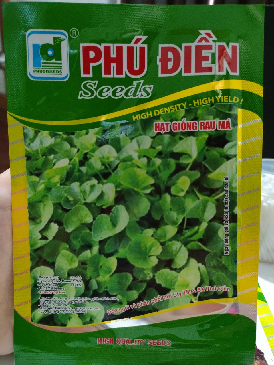 Hạt giống rau má 1g