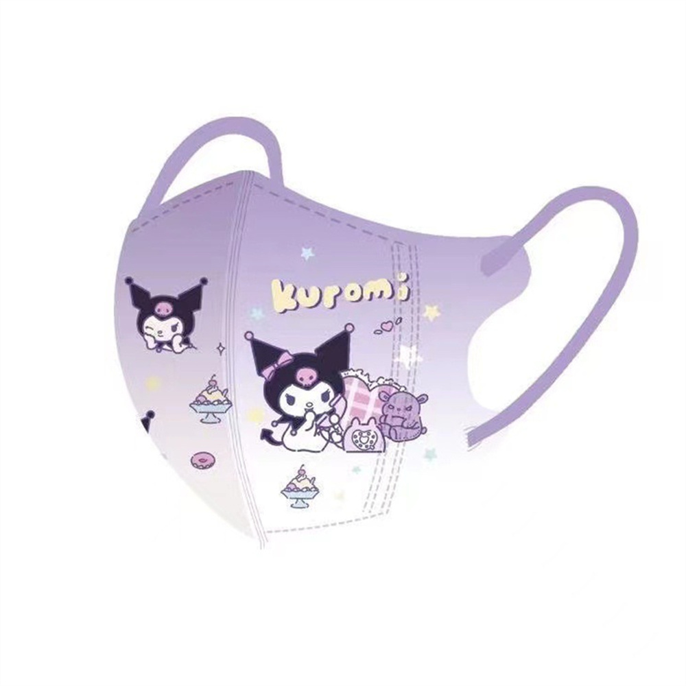 Colnes 50Pcs mask for kids 3D sanrio mask kuromi individual packed 三丽鸥 三层 独立包装50pcs