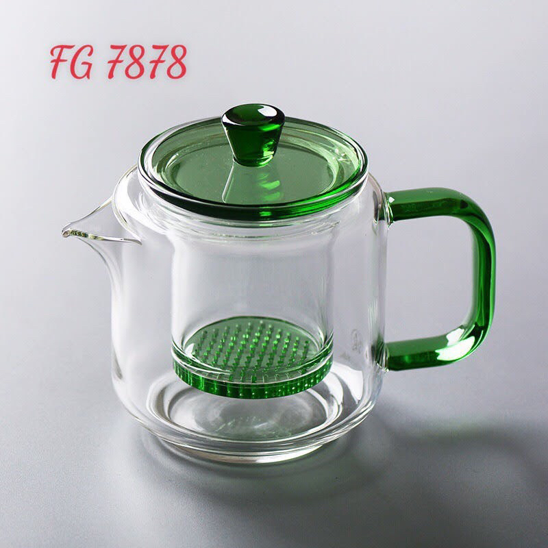 ấm trà thủy tinh chịu nhiệt có lõi lọc cao cấp 500ml