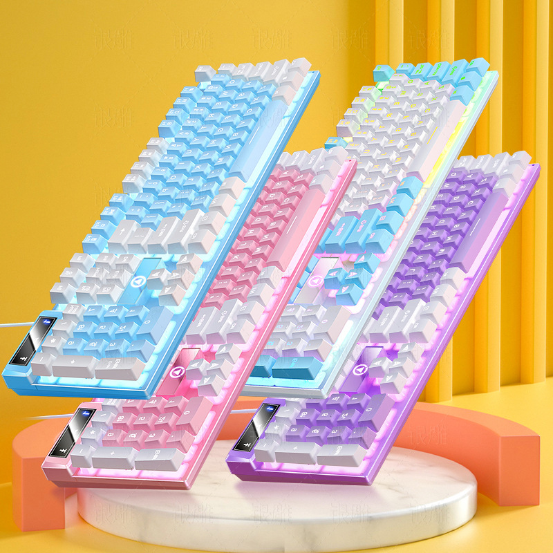 KAIMEIDI Silver Eagle K500 Game Wired Keyboard Color Matching Luminous Mechanical Feel Desktop Computer Accessories