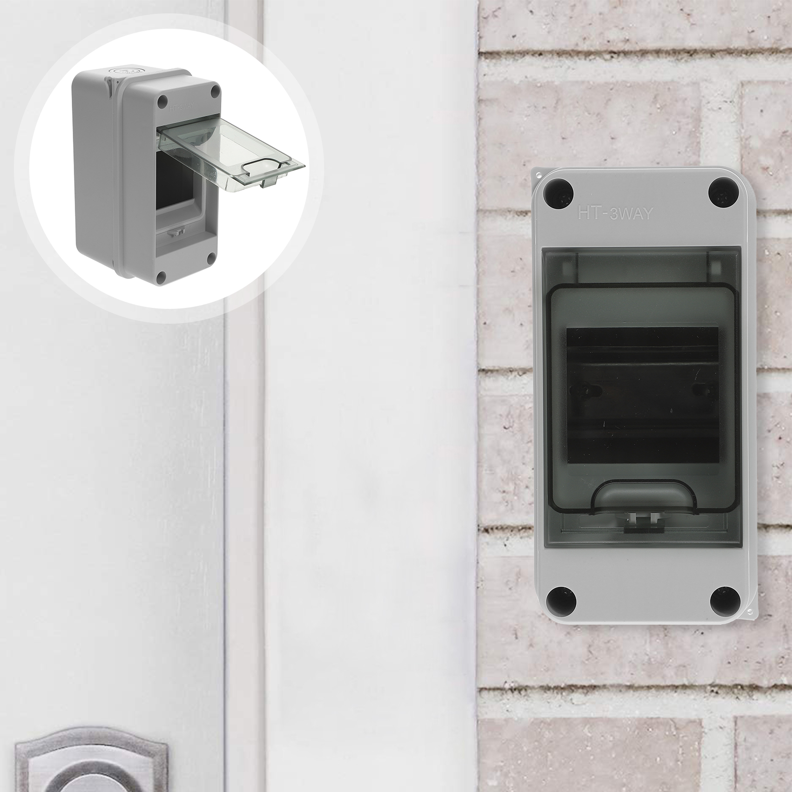Distribution Protection Box 2 Way Consumer Unit Weatherproof Electrical ...