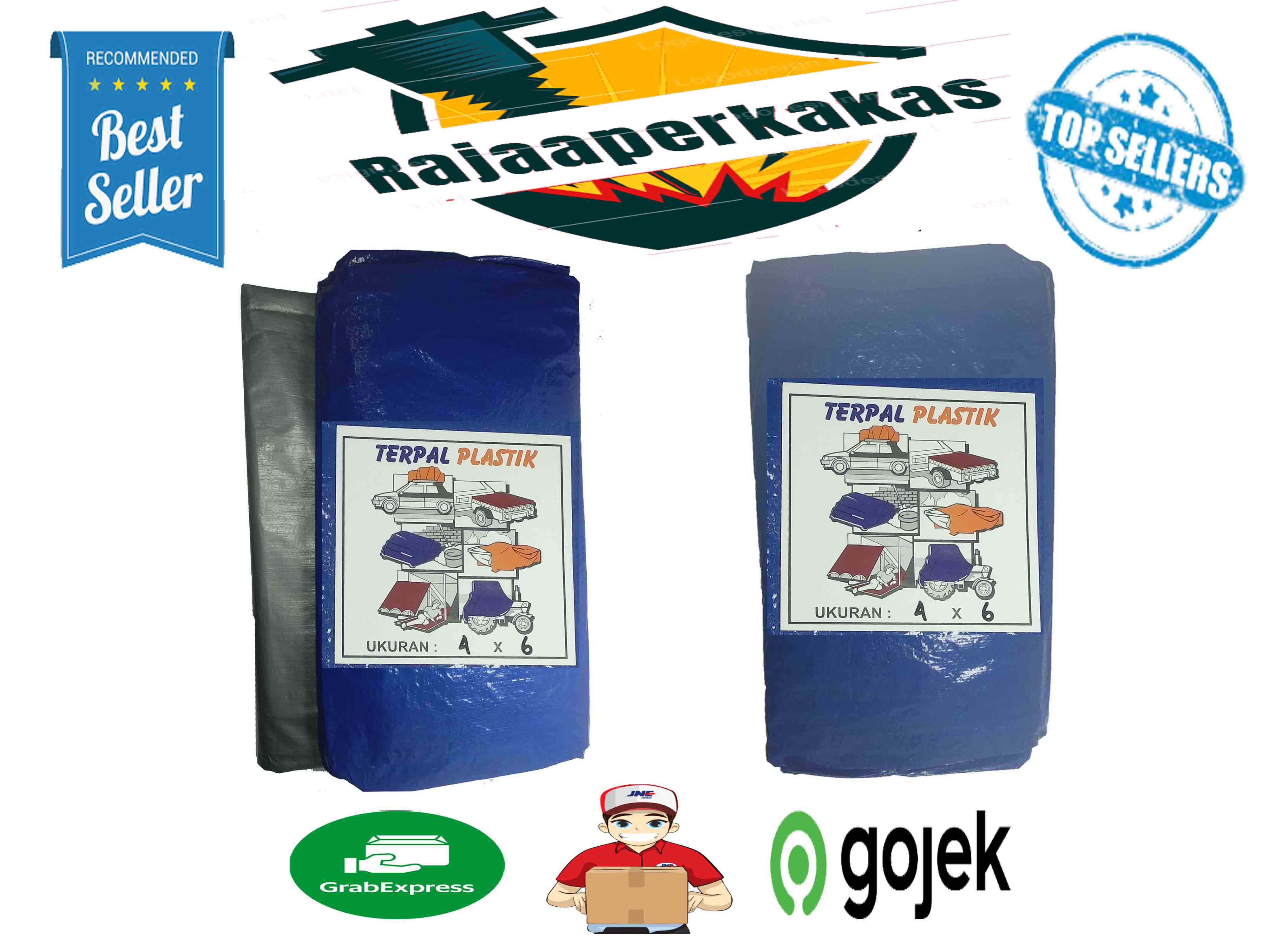 BEST MEGA SALE Terpal Plastik A5 4 X 6 Meter Plastik Biru Silver Cap Korea Terpal Kolam Ikan