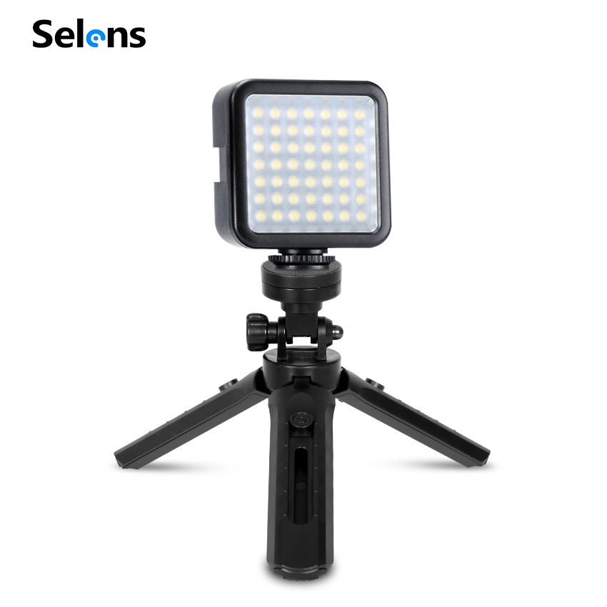 Selens Portable 6000K LED Phone Video Light for Vlog Live Studio flash Light