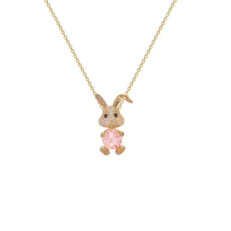 Yuanyan%20Fashion%20Luxury%20Shiny%20Cute%20Rabbit%20Pendant%20Stainless%20Steel%20Necklace%20for%20Women%20Zirconia%20Choker%20Necklaces%20Female%20Jewelry%20Gifts%20-%20Image%203