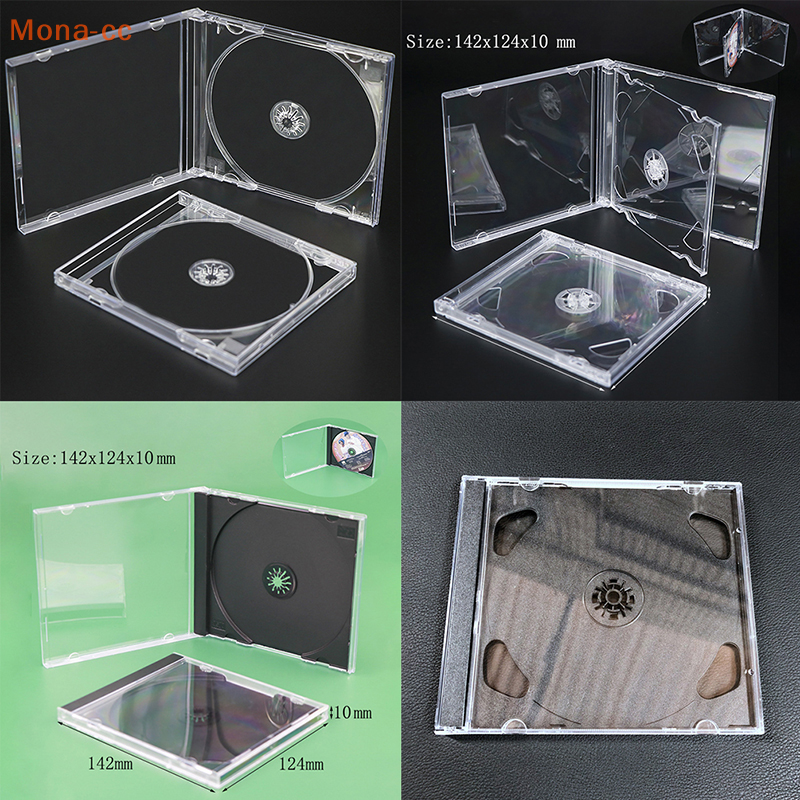 🔥CC Plastic DVD Case Portable CD Storage Box CD Package Case Durable DVD Box Thickened CD DVD Disc box