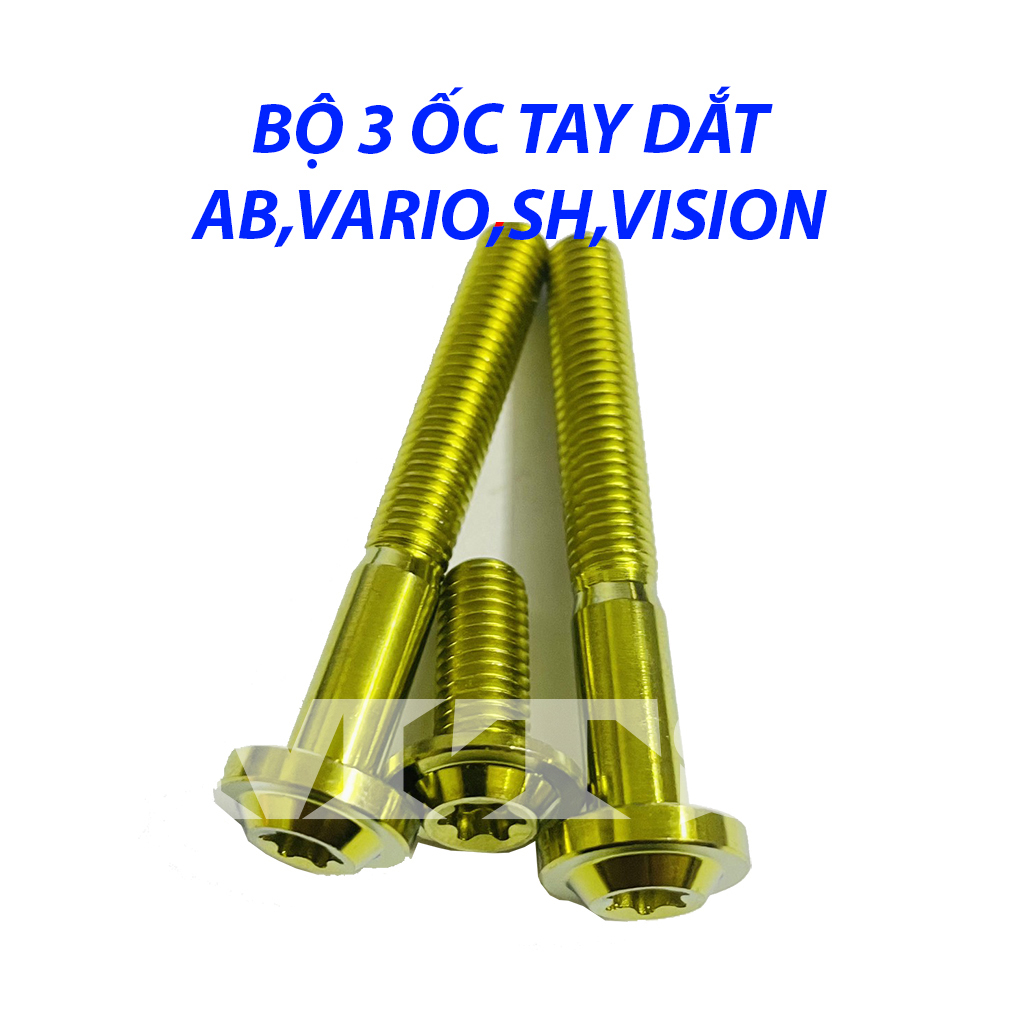 Bộ 3 Ốc Bắt Cảng, Tay Dắt AB,Sh,Vario,Vision TITAN GR5-MTS