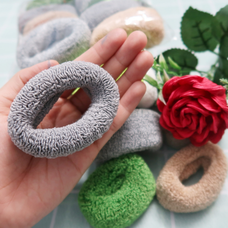 Set 10 dây cột tóc len thun co giãn tốt