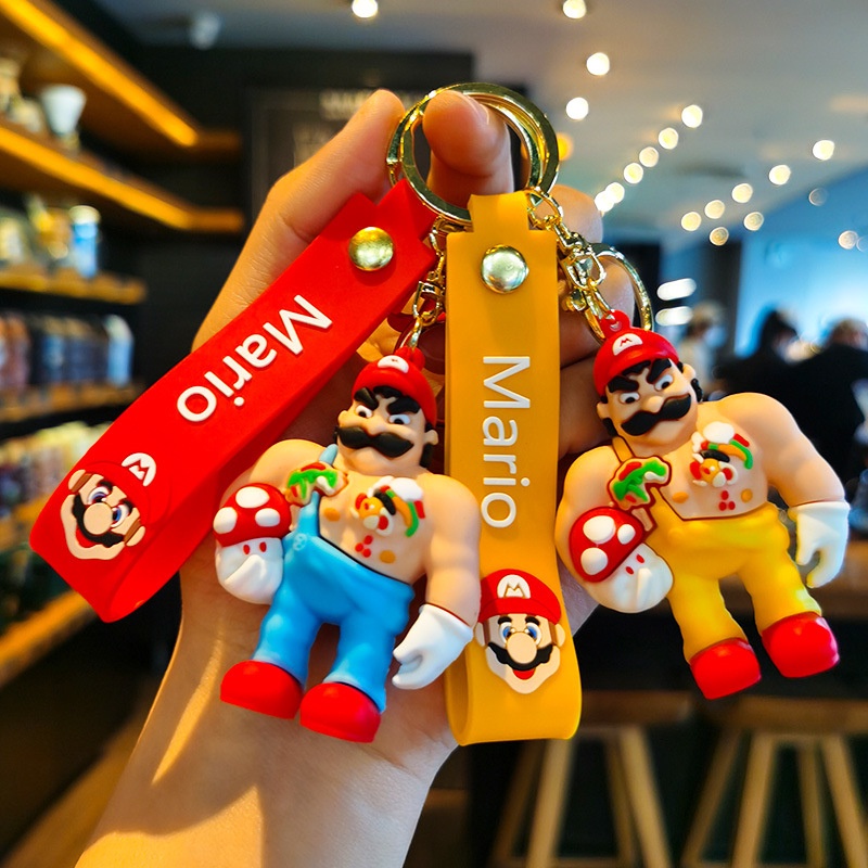 Móc Khóa Mario Nhân Vật Game Siêu Bựa ( Móc Khóa Xe Máy Quà Lưu Niệm Phụ Kiện Trang Trí Balo )