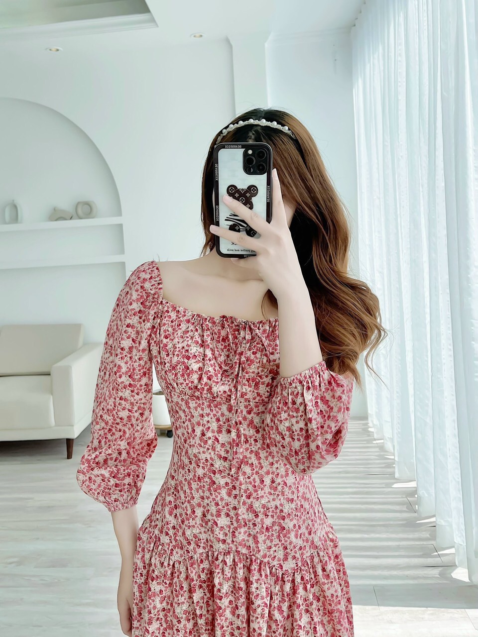 Váy hoa nhí dúm ngực