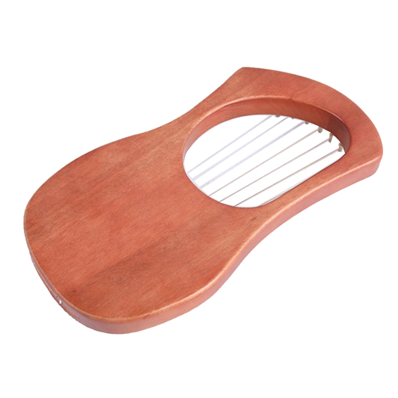 7 String Lyre Harp Wood String Instrument with Carry Bag Extra String Set and Accessaries Style