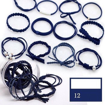 Bộ 12 thun cột tóc sành điệu nhiều kiểu K112