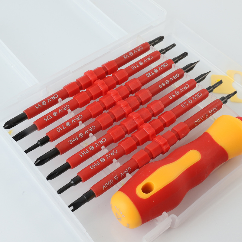 Insulating screwdriver set Electrician driver Repair combination tool strong cross screwdriver