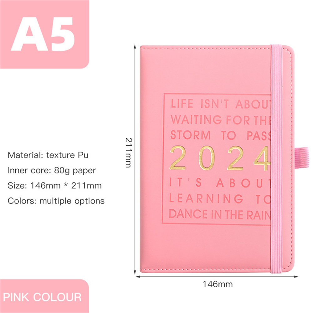 2024 Notebook 365 Days Schedule Organizer 2024 Notebook Diary Journal Planner 365 Days Schedule Organizer Portable Notepad Budget Book A5 Agenda Student Accessories Stationery