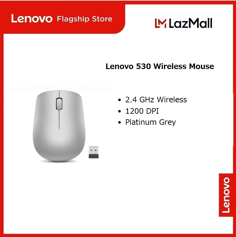 Lenovo 530 Wireless Mouse (Platinum Grey) GY50Z18984 | 1200 DPI | Battery  Life Up to 12 months (may vary based on usage) GHz Wireless via Nano  USB | 1 YEAR WARRANTY | Lazada PH