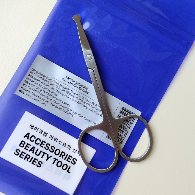 Kéo tỉa lông mũi tròn vacosi scissors - s01