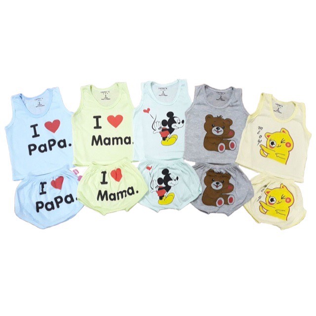 Sét 5 bộ bộ chíp papa mama mẫu mới cho bé