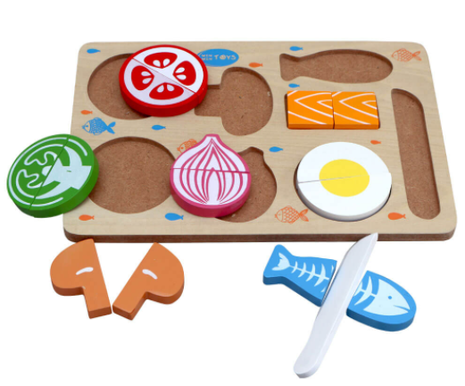 [Hoàn tiền 10%]Đồ chơi gỗ - Bộ cắt thực phẩm Winwintoys
