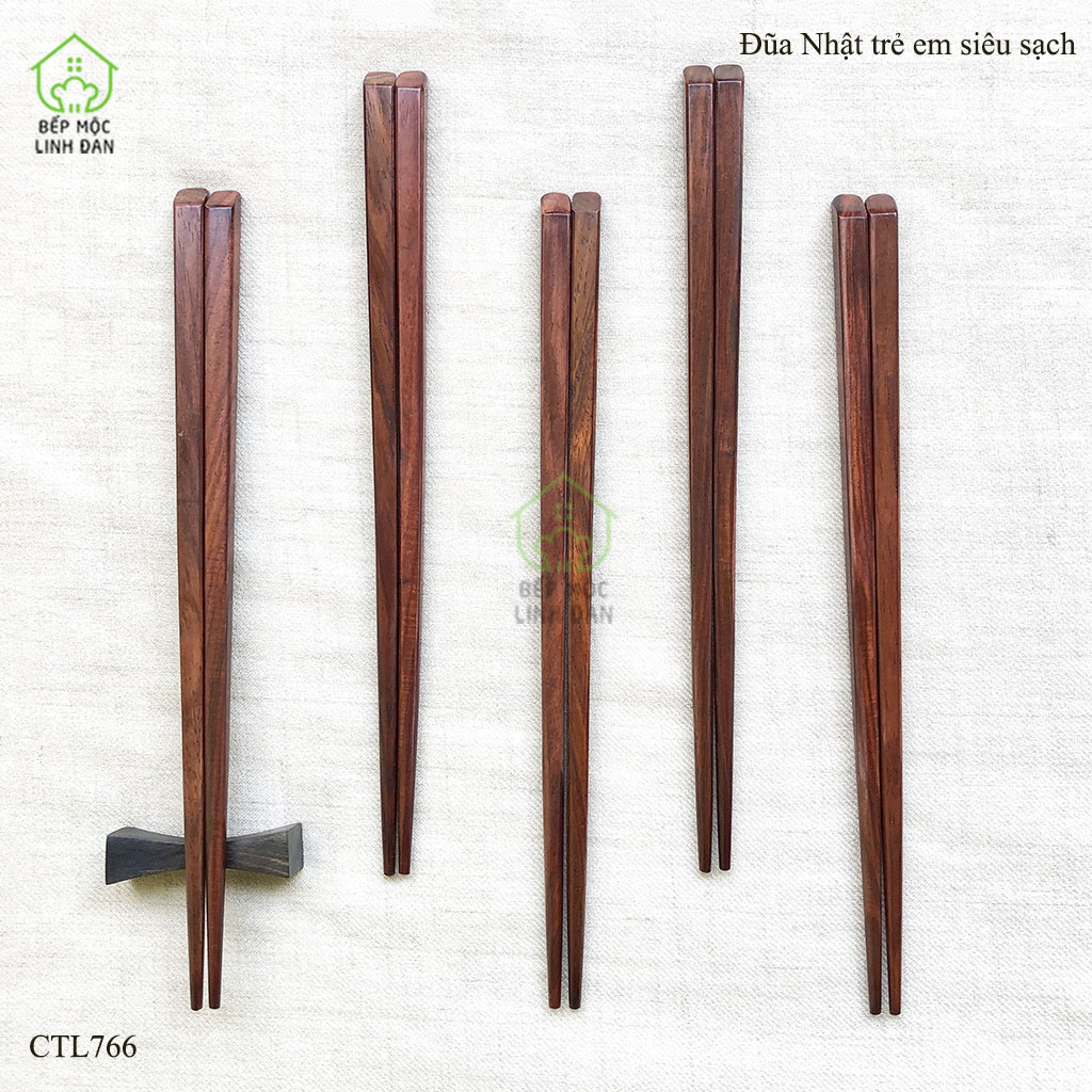[FREESHIP MAX]Đũa Nhật trẻ em gỗ Trắc siêu sạch chất lượng cao (01 đôi) CTL766.