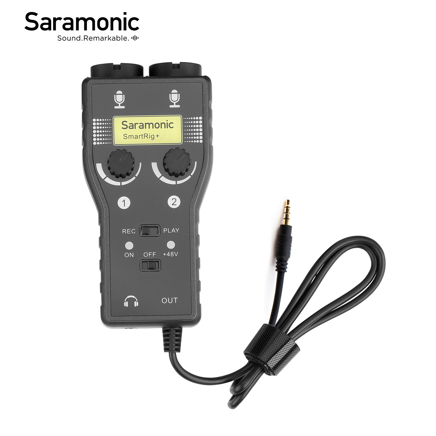 Camcorders iPod and Android Smartphones iPad iPhone Saramonic SmartRig+ 2-Channel XLR/3.5mm Microphone Audio Mixer with Phantom Power Preamp & Guitar Interface for DSLR Cameras 