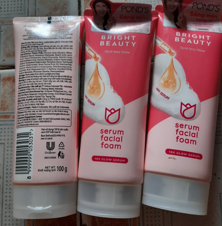 sữa rửa mặt pond's trắng hồng da 100ml