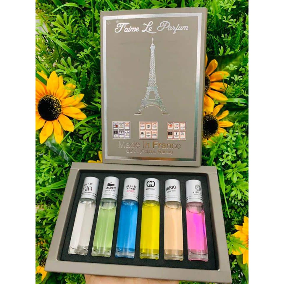 Hộp 6 Chai Nước Hoa Mini Dạng Lăn 6ml