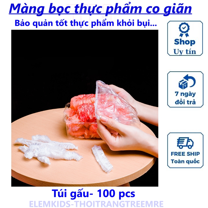 Túi 100 màng bọc thực phẩm co dãn siêu dai , màng bọc thực phẩm