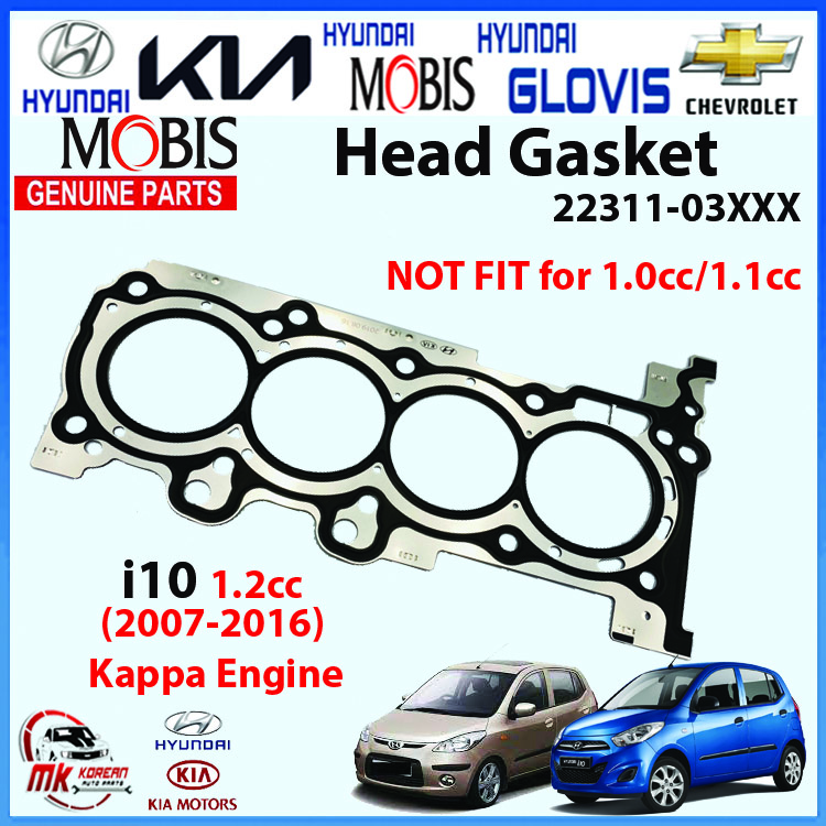 [GENUINE] Head Gasket(Steel) for i10(20072016).1.2cc. Kappa Engine