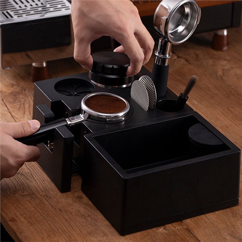 Espresso Knock Box Coffee Tamper Holder 51-58mm General Multifunctional Coffee Tamper Stand Multipurpose Coffee Tool.