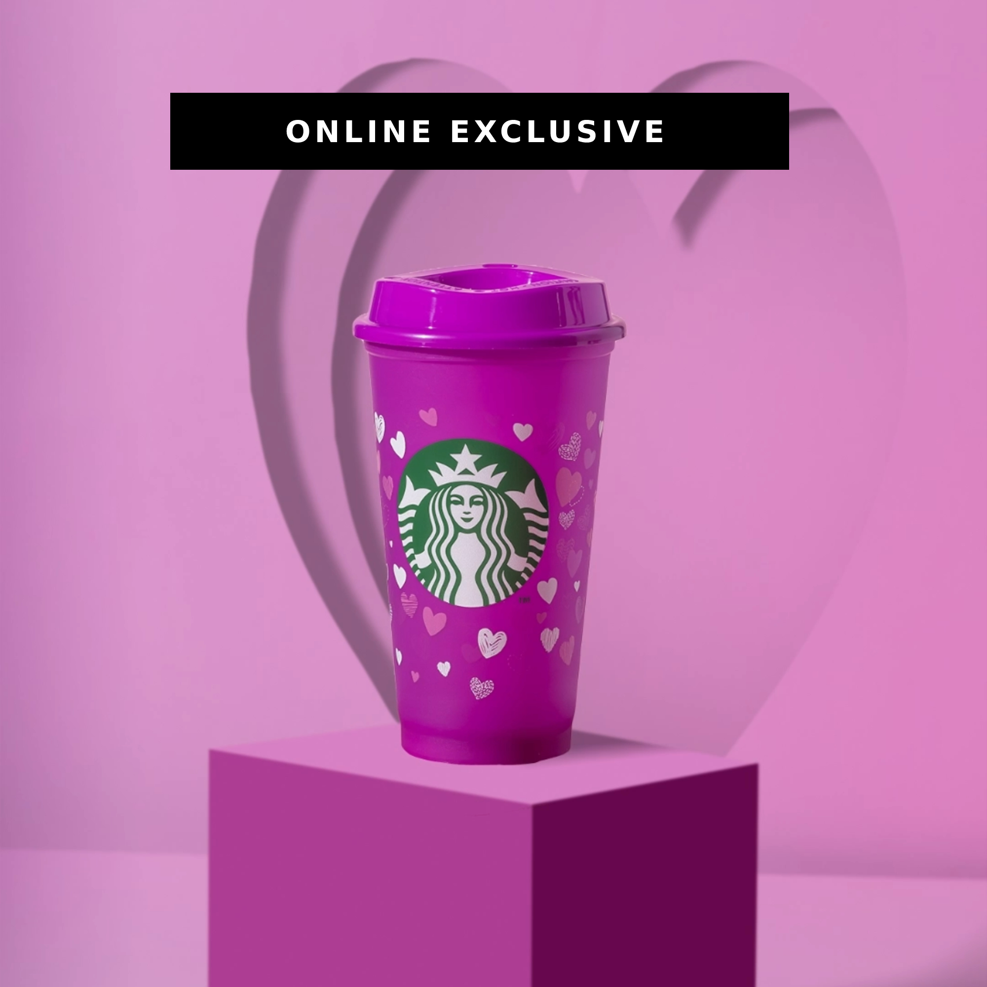 Starbucks Online Exclusive Color Changing Hearts Reusable Hot Cup 16oz (Set  of 2) | Lazada Singapore