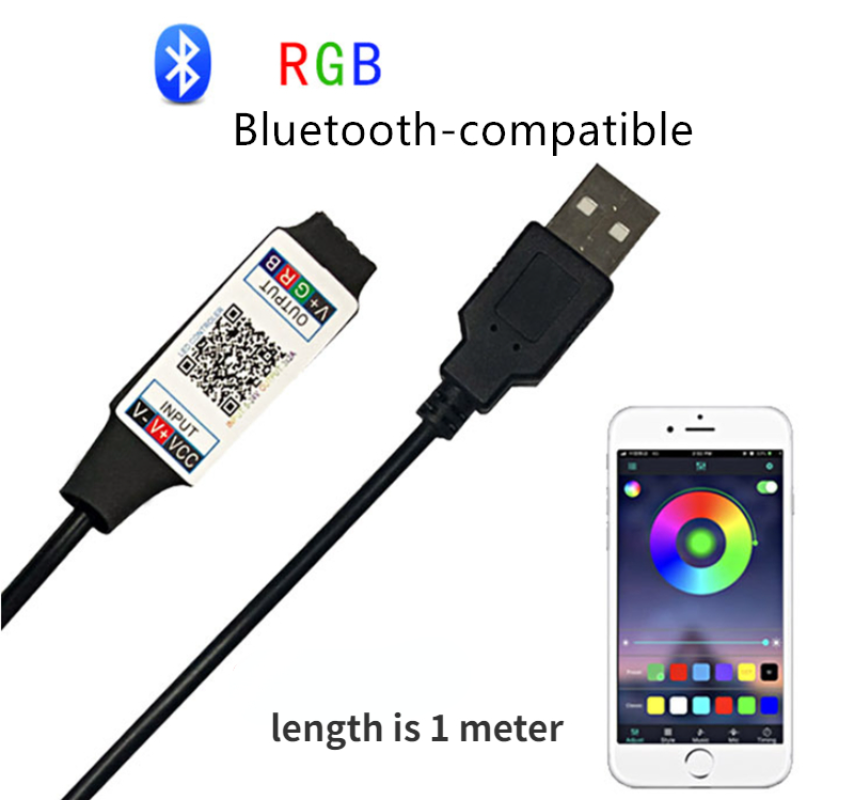 Mini USB DC 5v 12v 24V Mini RGB Bluetooth dimmer led music Bluetooth Smart App Controller control for RGB LED strip light controller RGB Bluetooth Mini LED light regulator