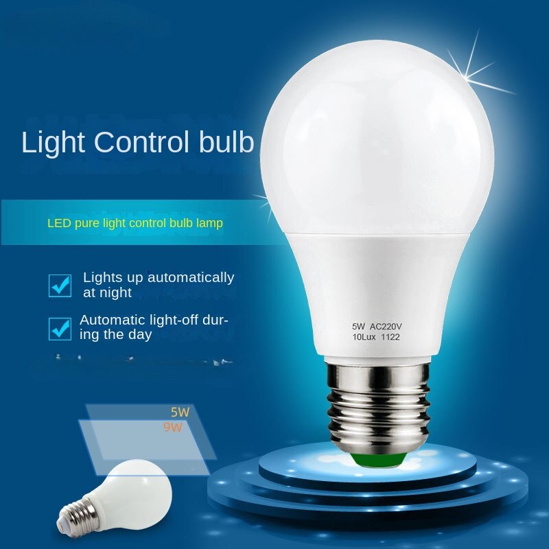 E27 bóng đèn Led 5 Wát 9 wát thông minh đèn khẩn cấp đèn tự động LED Radar cảm biến bóng đèn cảm biến cho trong nhà với ngoài trời